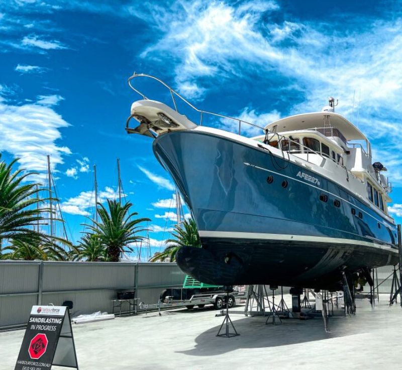 Marine Sandblasting2 e1782860803149 | Sandblast Now - experience the Performance | The Boat Works